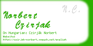 norbert czirjak business card